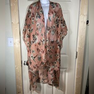 Joyfolie‎  Mia Joy Neutral Floral Avalon Duster